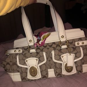 COACH  Authentic Jacquard Handbag w/ Handkerchief